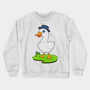 Duck Gentleman Hat Crewneck Sweatshirt